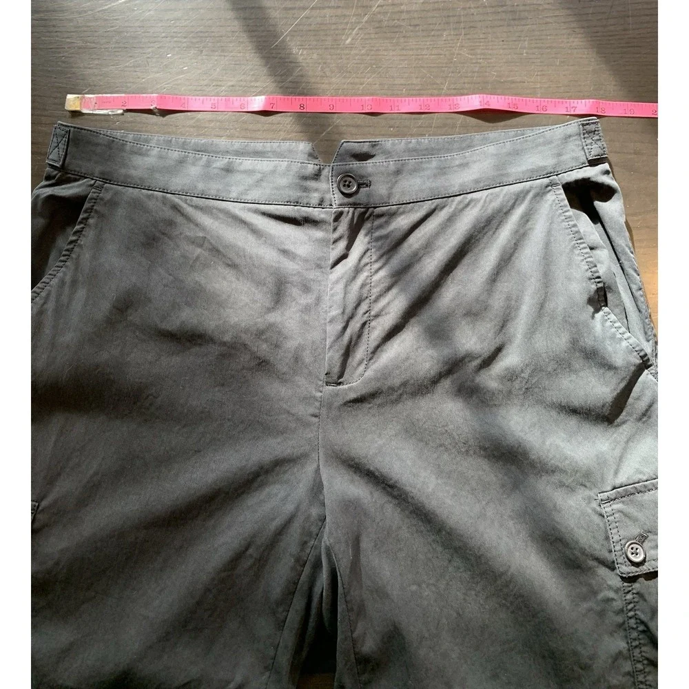 Banana‎ Republic Cargo Pants Women's Size 12 Black Lyocell Zip Buttons Goth Emo
